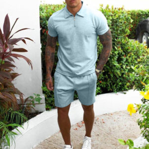 Men's Short-sleeved Shorts Casual Suit Slim Fit