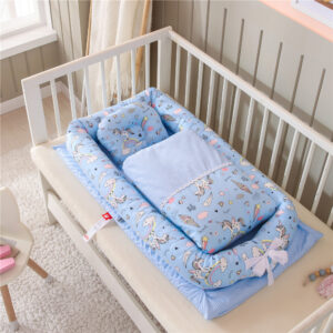 Crib Anti-pressure Newborn Foldable Portable Crib Middle Bed Baby Infant Mattress Bionic Travel Bed Hover Image