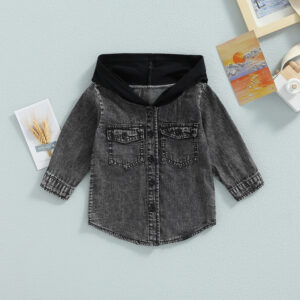 $29.99 Boys' And Girls' Coats In The Little Boy Style Chic Handsome Cowboy Hooded Top Hover Image