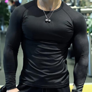 Long-sleeve T-shirt Tight-fitting Muscle-fit Athletic Workout Top