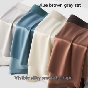 Light-luxury Satin Ice Silk Antibacterial Mens Boxer Briefs Hover Image