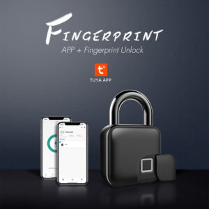 Smart Fingerprint Padlock Bluetooth Dorm Anti-theft Lock Remote Hover Image