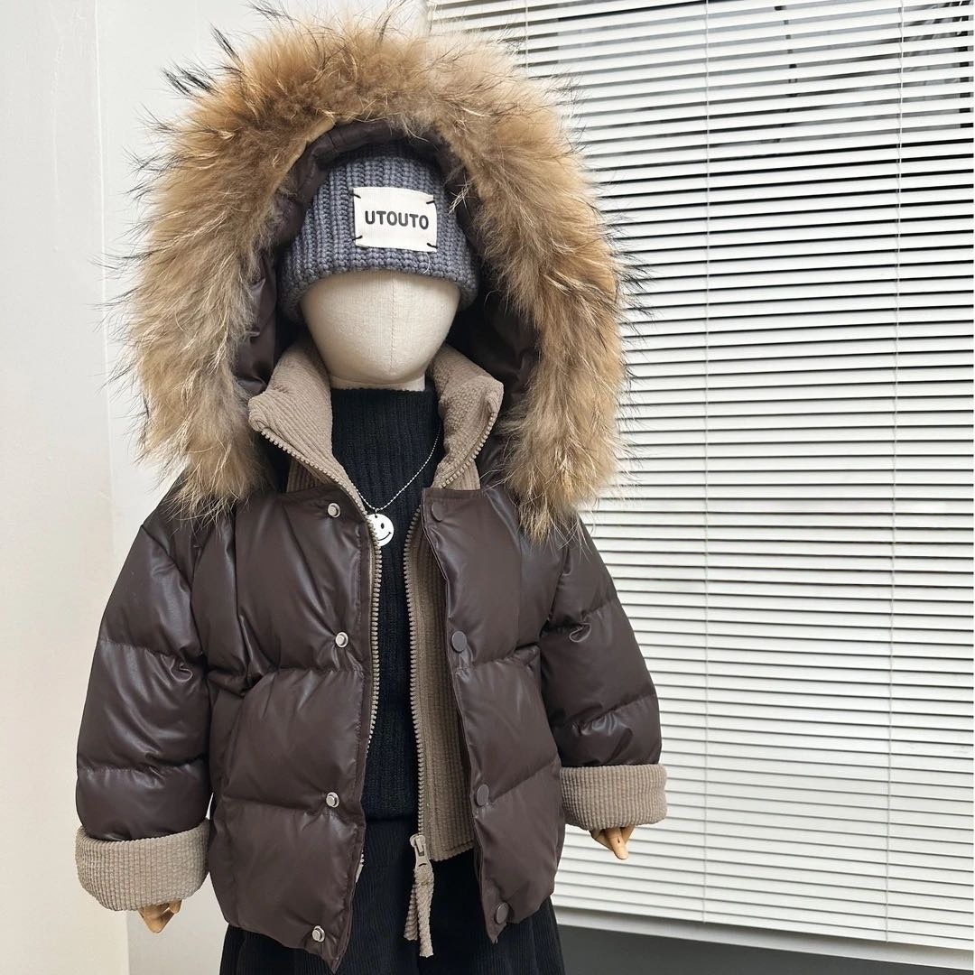 Children’s Winter Down Cotton Jacket Fake Two-piece