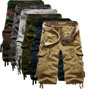 En MultiPocket Capri Pants Military Style Casual Cargo Pants, MultiColor
