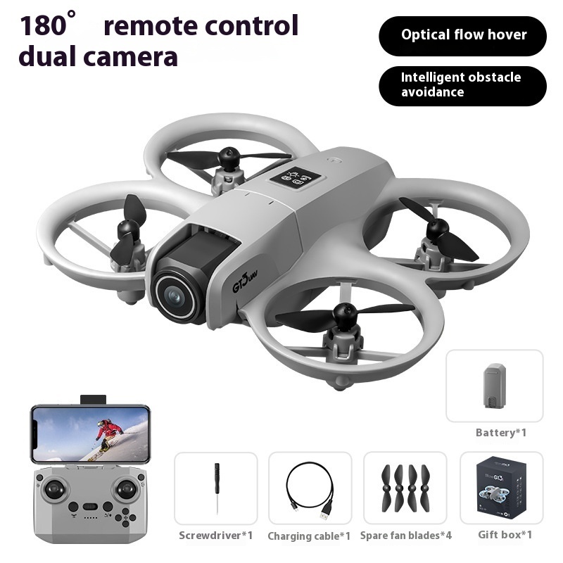 GT3 Mini Aerial Photography Obstacle Avoidance Crossing Machine Double Camera Light