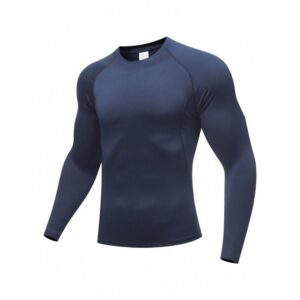 Long-sleeve T-shirt Tight-fitting Muscle-fit Athletic Workout Top Hover Image