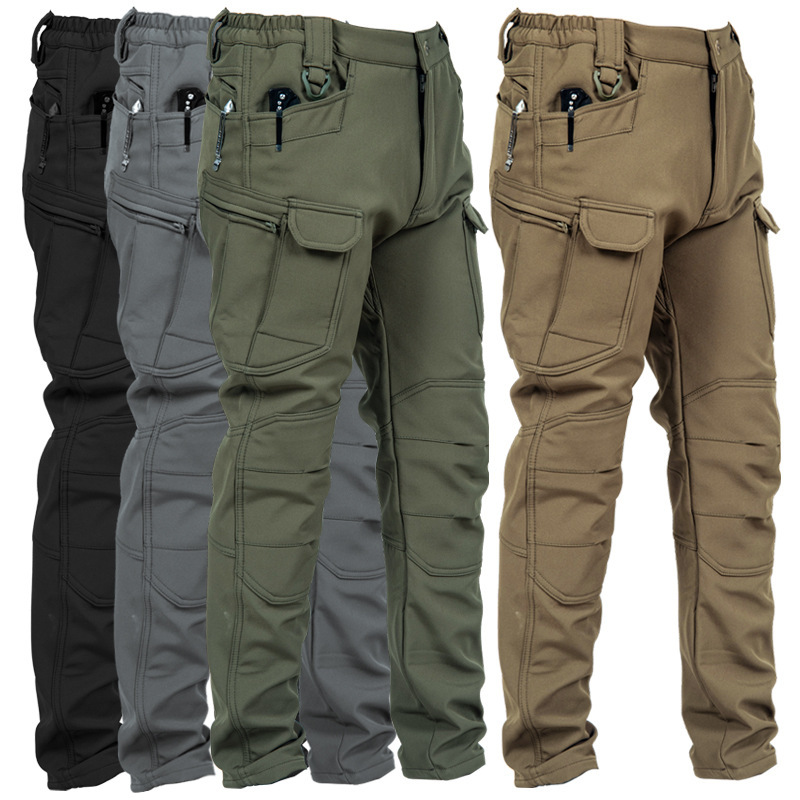 Factory Direct Sale Ix7 Fleece-Lined Tactical Pants Men’s Winter Outdoor Jacket Thickened Warm Military Fan Cargo Pants