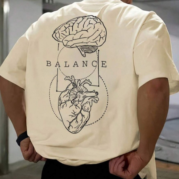 Fashionable Printed Loose-fitting Short-sleeved Shirt