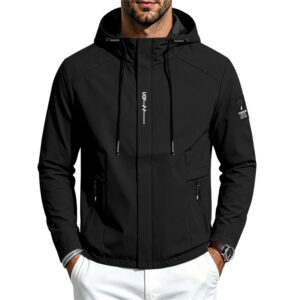 Mens Lightweight Loose-fit Outdoor Sports Hooded Jacket Hover Image