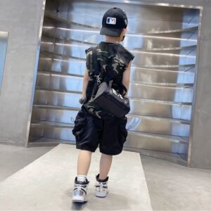 Sleeveless For Boy T-shirt And Shorts Two-piece Set Hover Image
