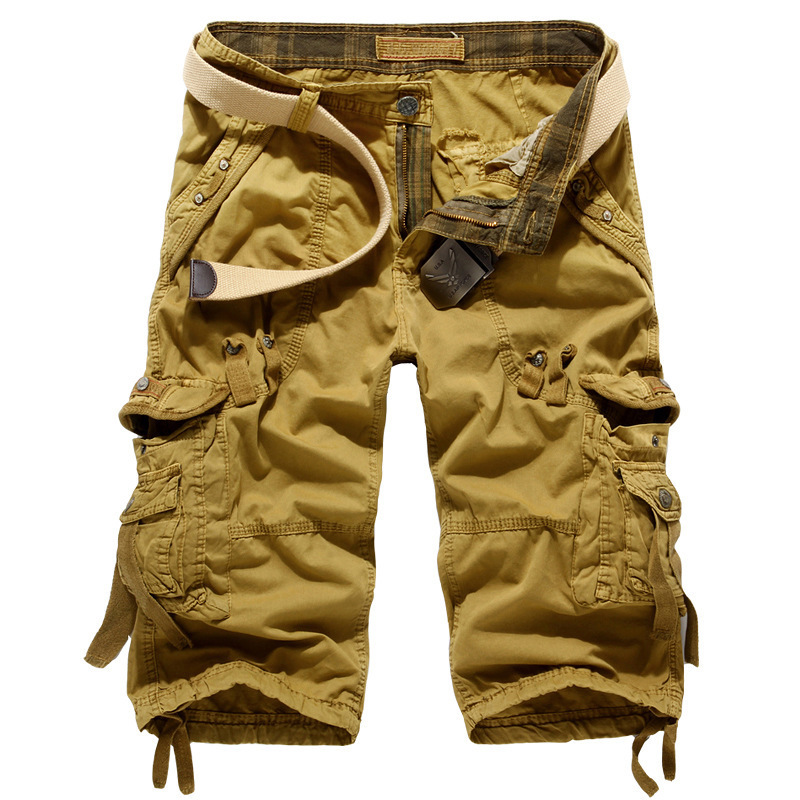 En MultiPocket Capri Pants Military Style Casual Cargo Pants, MultiColor