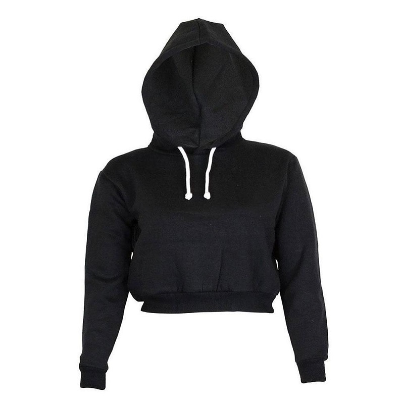 Hooded slim short sweater top